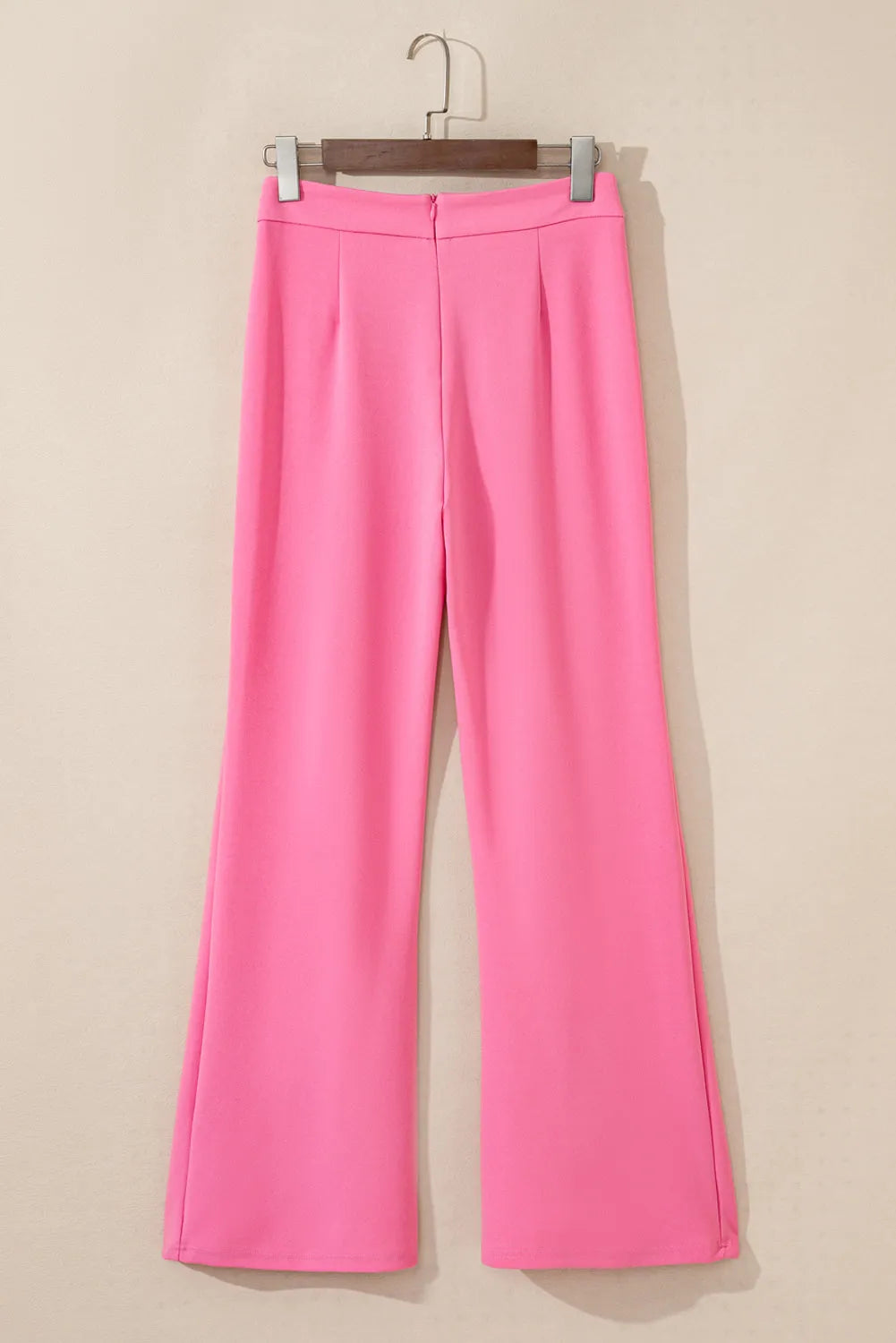 Sachet Pink High Waist Central Seam Flared Pants - Chic Meadow Boutique 