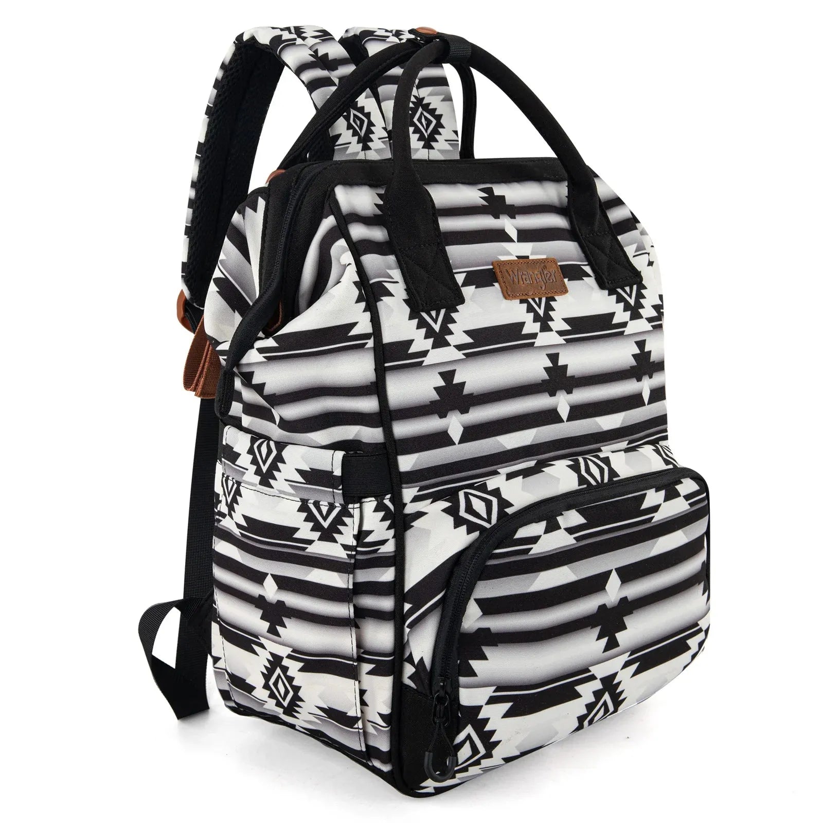 Wrangler Aztec Printed Callie Backpack - Black - Chic Meadow Boutique 