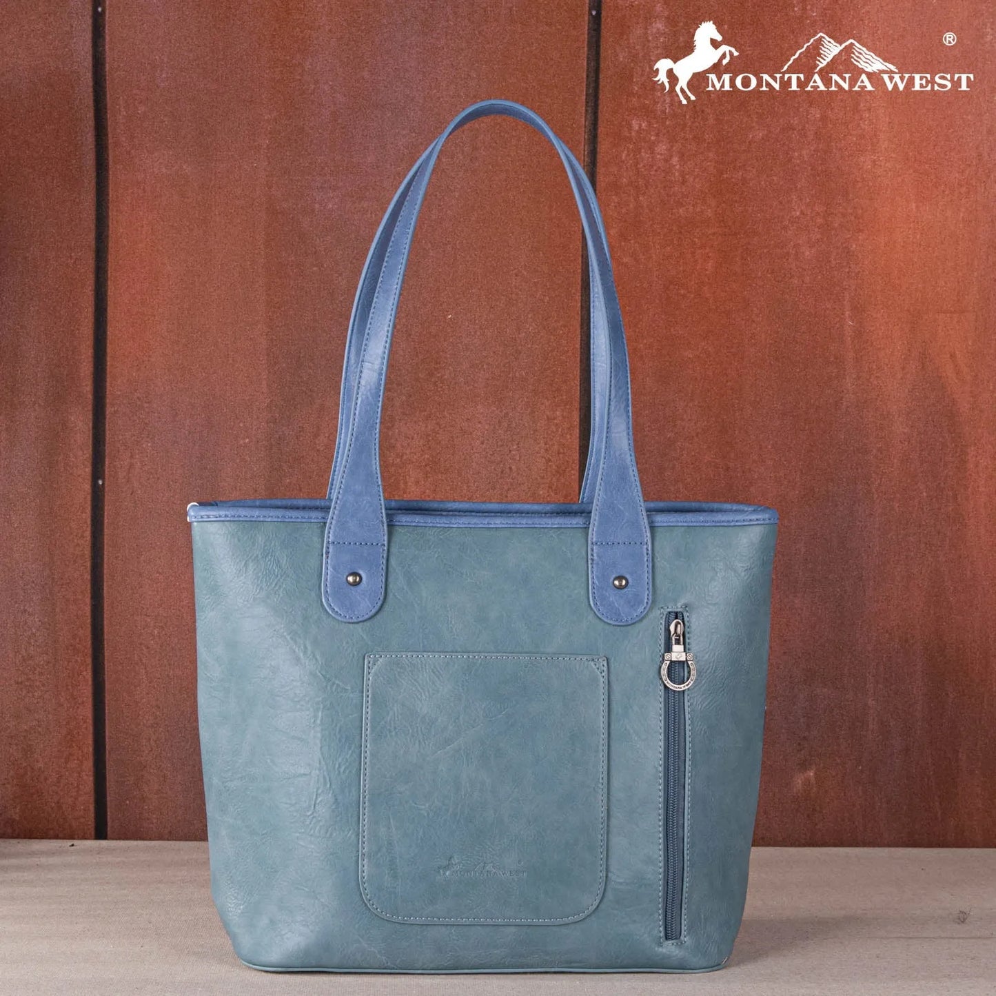 Montana West Embroidered scroll Cut-out Collection Tote - Jean - Chic Meadow Boutique 