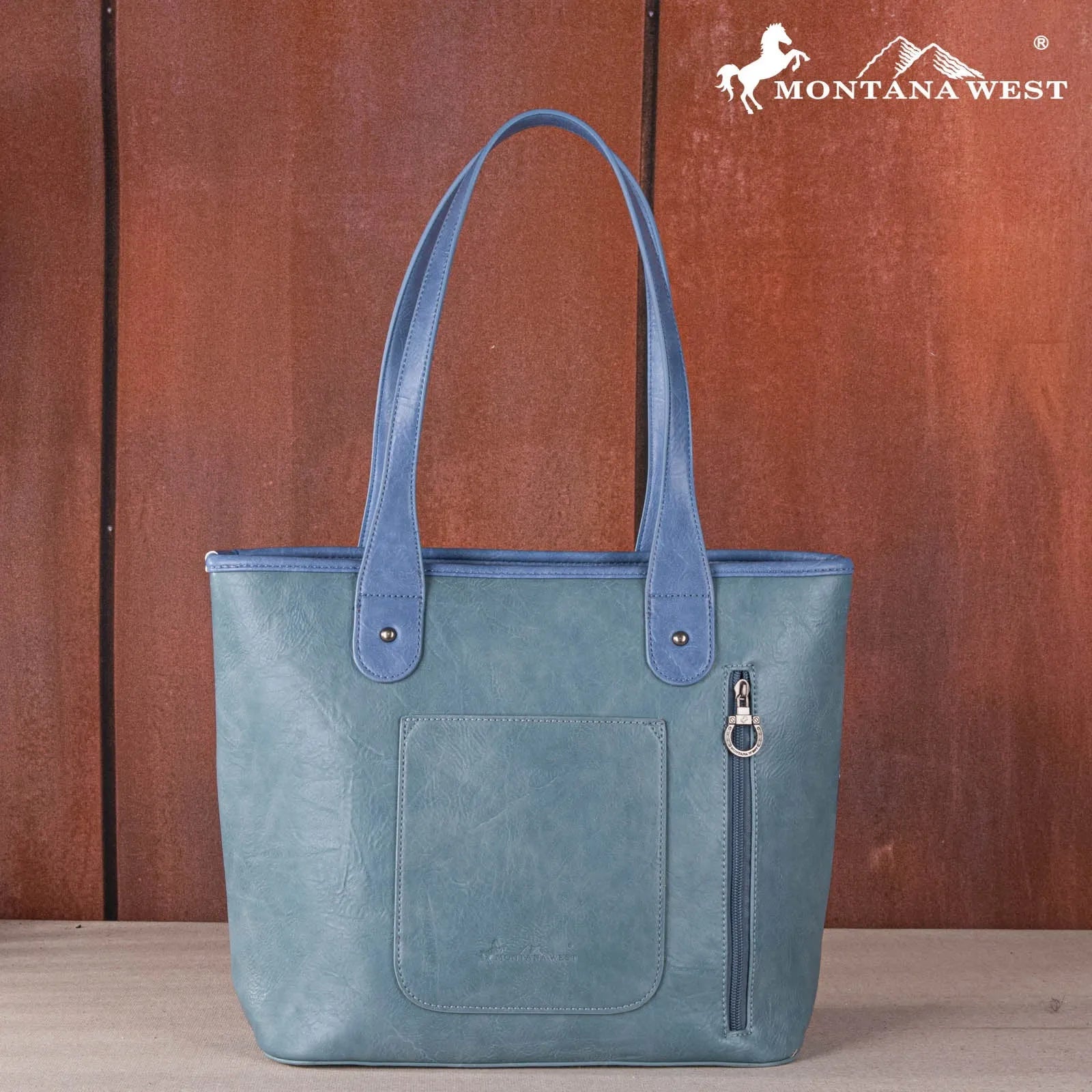 Montana West Embroidered scroll Cut-out Collection Tote - Jean - Chic Meadow Boutique 