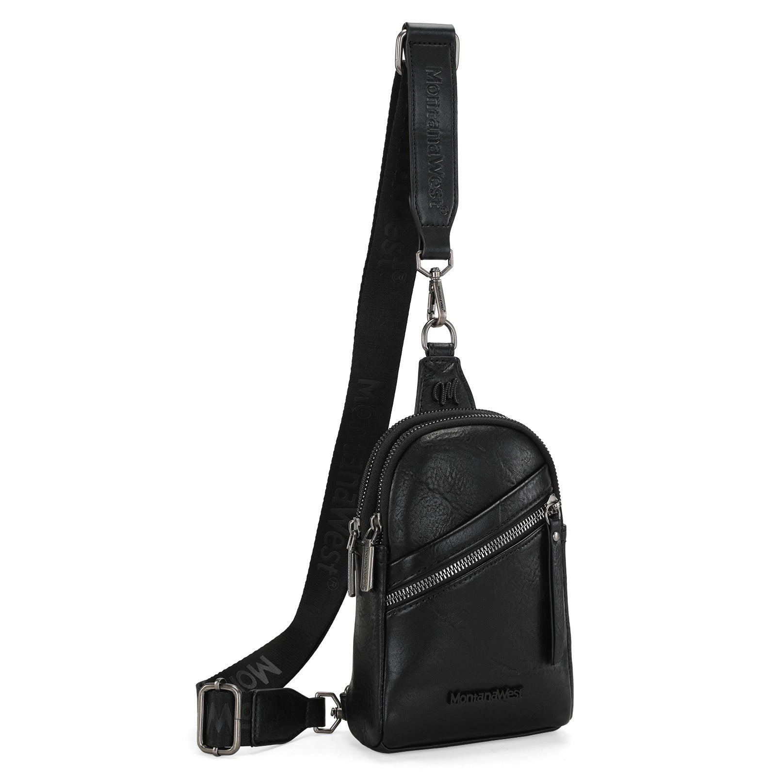 Montana West Sling Bag/Crossbody/Chest Bag - Black - Chic Meadow Boutique