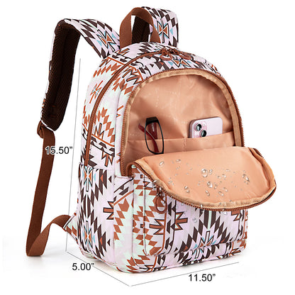 Wrangler Aztec Print Backpack -Light Brown