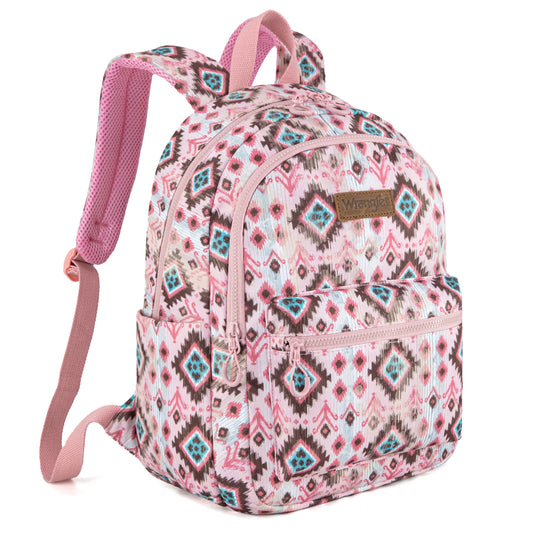 Wrangler Aztec Print Backpack -Pink