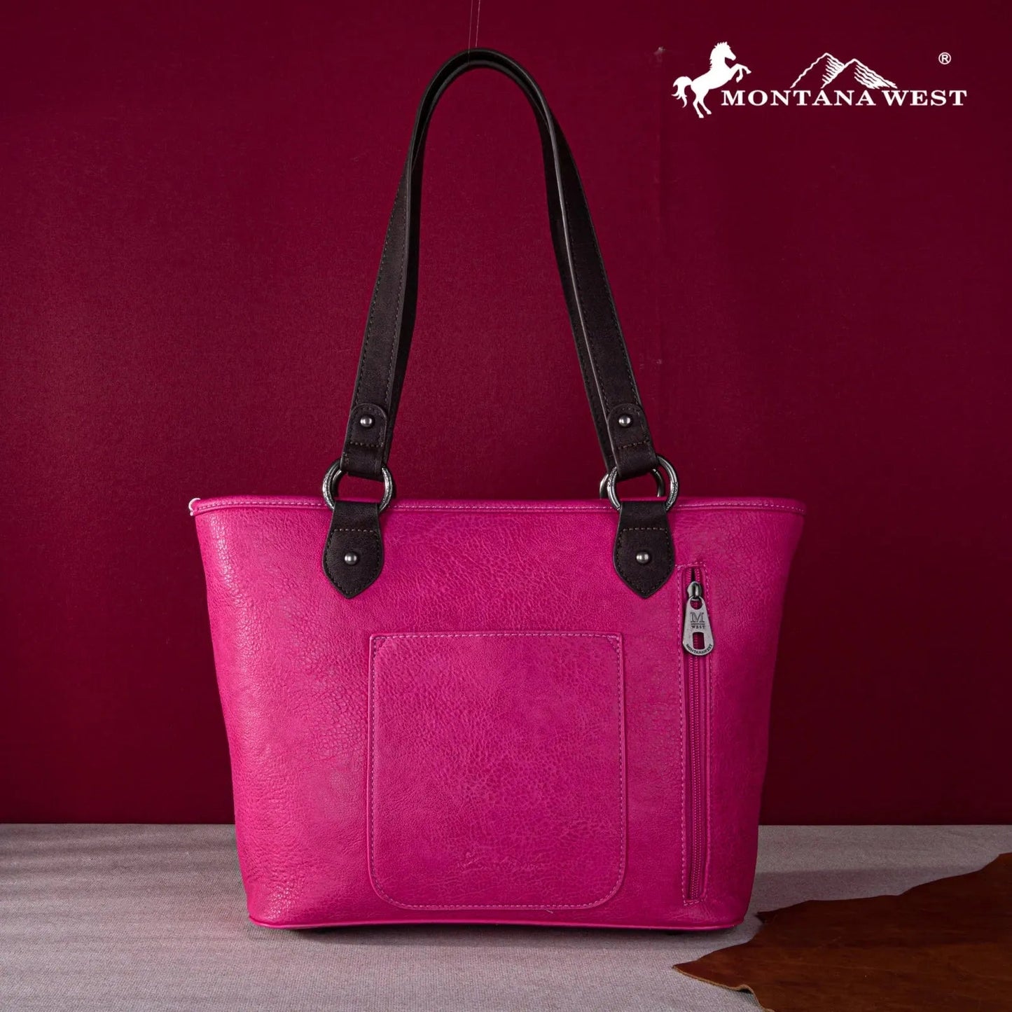 Montana West Embroidered Collection Tote - Pink