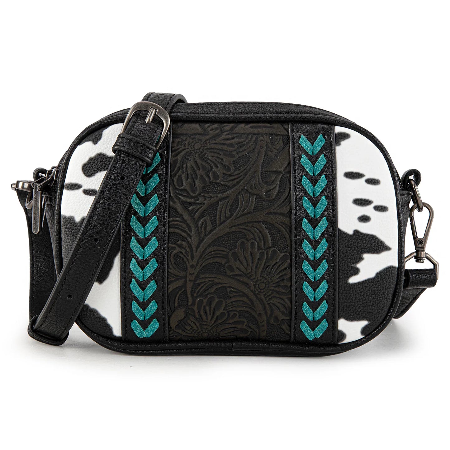 Montana West Tooled Collection Crossbody - Black