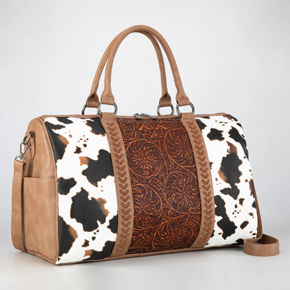 Montana West Tooled Collection Duffle Bag - Brown