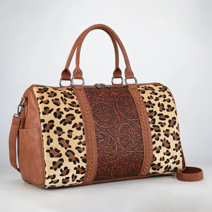 Montana West Tooled Collection Duffle Bag - Leopard