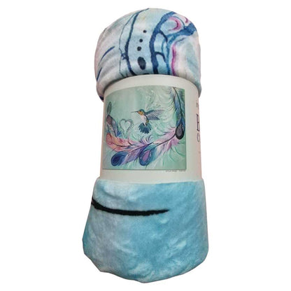 Hummingbird Feathers Fleece Blanket by Carla Joseph - Chic Meadow Boutique