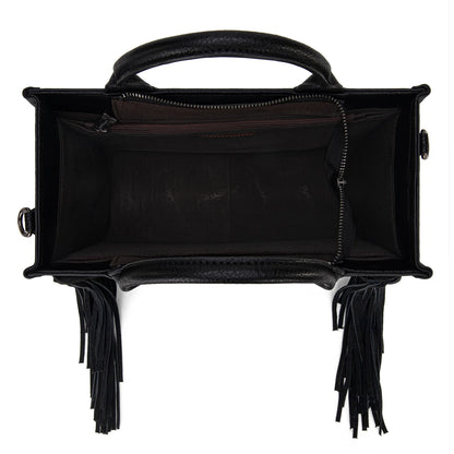 Trinity Ranch Floral Tooled Fringe Tote/Crossbody