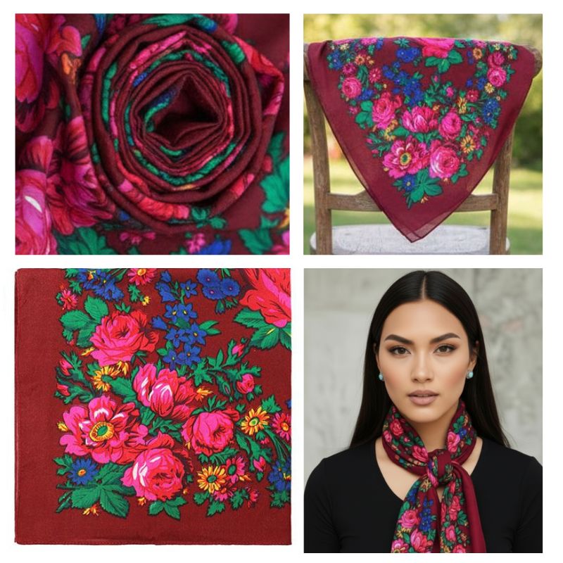 Burgundy Kokum Scarf - Chic Meadow Boutique