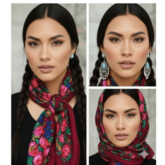 Burgundy Kokum Scarf - Chic Meadow Boutique