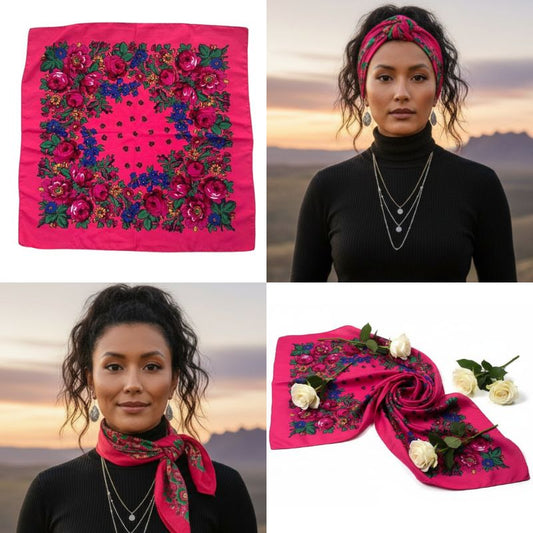 Hot Pink Kokum Scarf - Chic Meadow Boutique