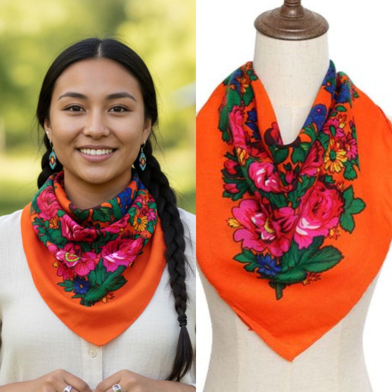 Metallic Orange Kokum Scarf - Chic Meadow Boutique