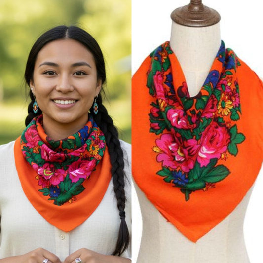 Metallic Orange Kokum Scarf - Chic Meadow Boutique