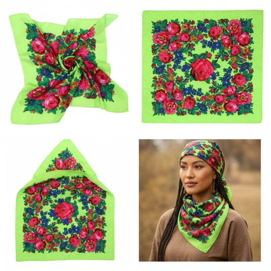 Metallic Neon Green Kokum Scarf - Chic Meadow Boutique