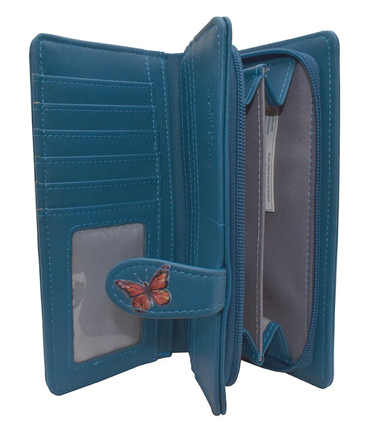 Monarch Migration Design Wallet with Zipper