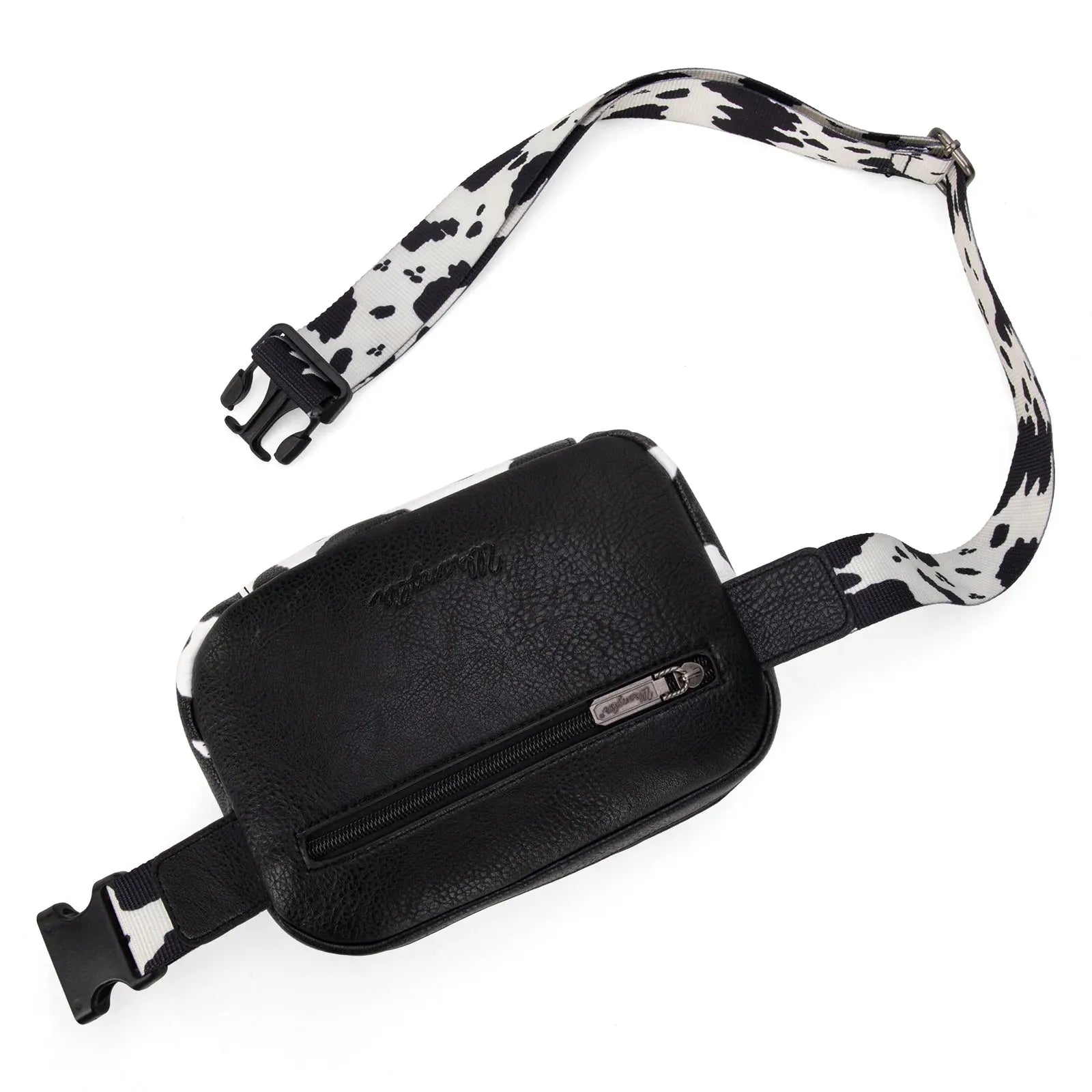 Wrangler Cow Print Belt-Bag - Black - Chic Meadow Boutique 