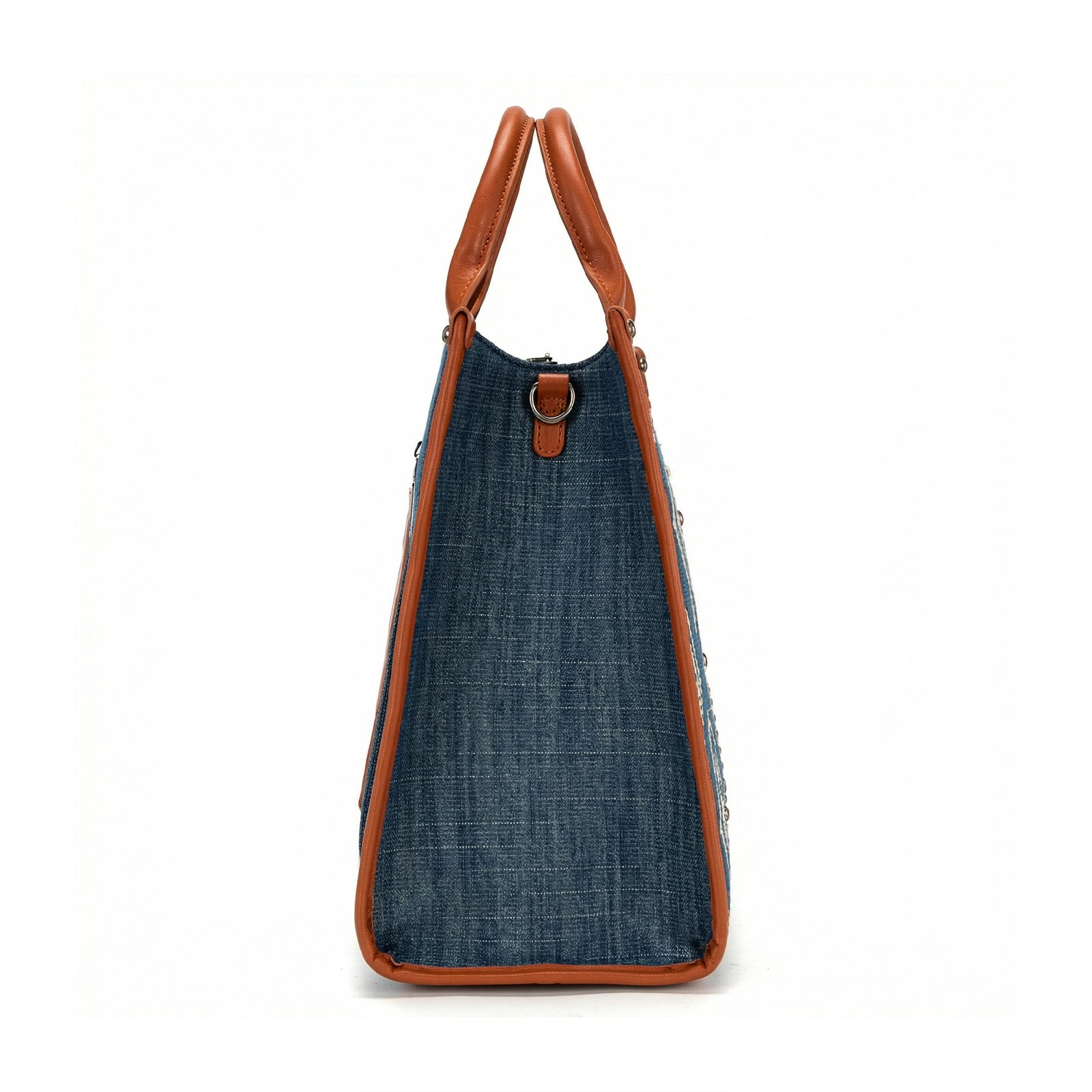 Wrangler Aztec Studded Denim Tote & Crossbody Bag - Jean - Chic Meadow Boutique