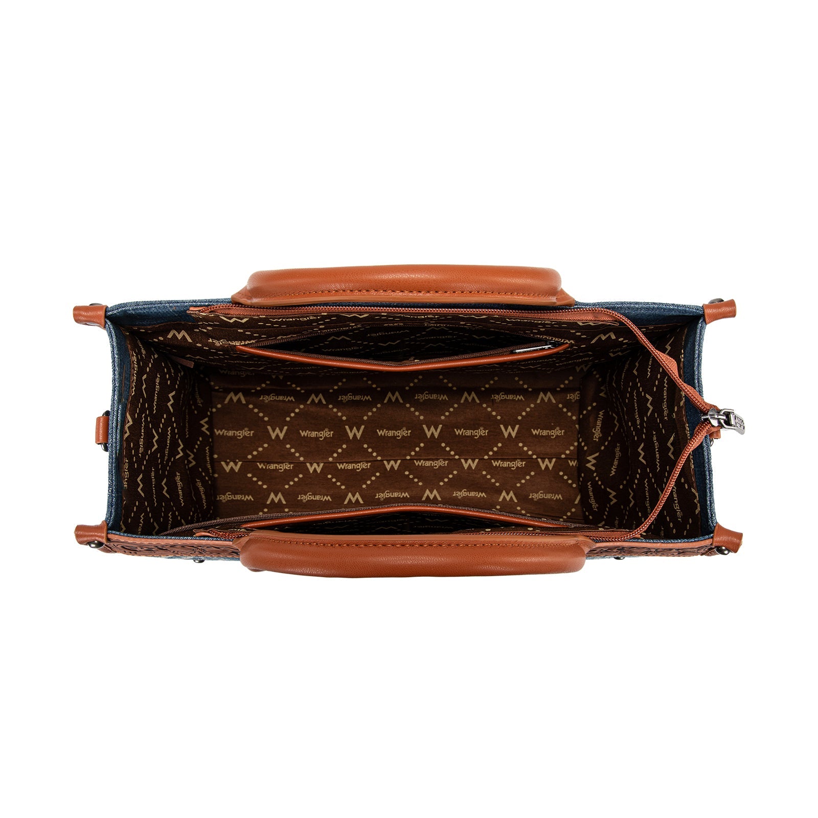 Wrangler Aztec Studded Denim Tote & Crossbody Bag - Jean - Chic Meadow Boutique