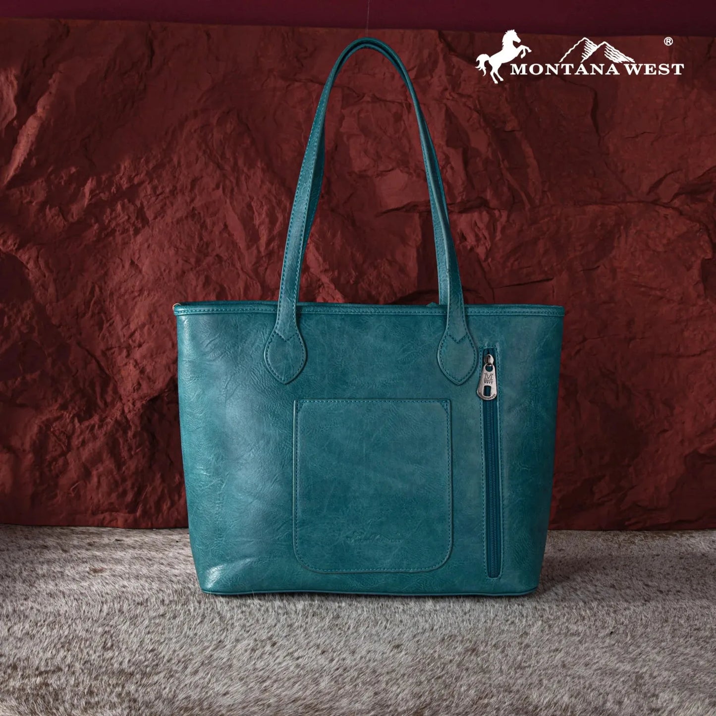 Montana West Embroidered Collection Tote - Turquoise - Chic Meadow Boutique 