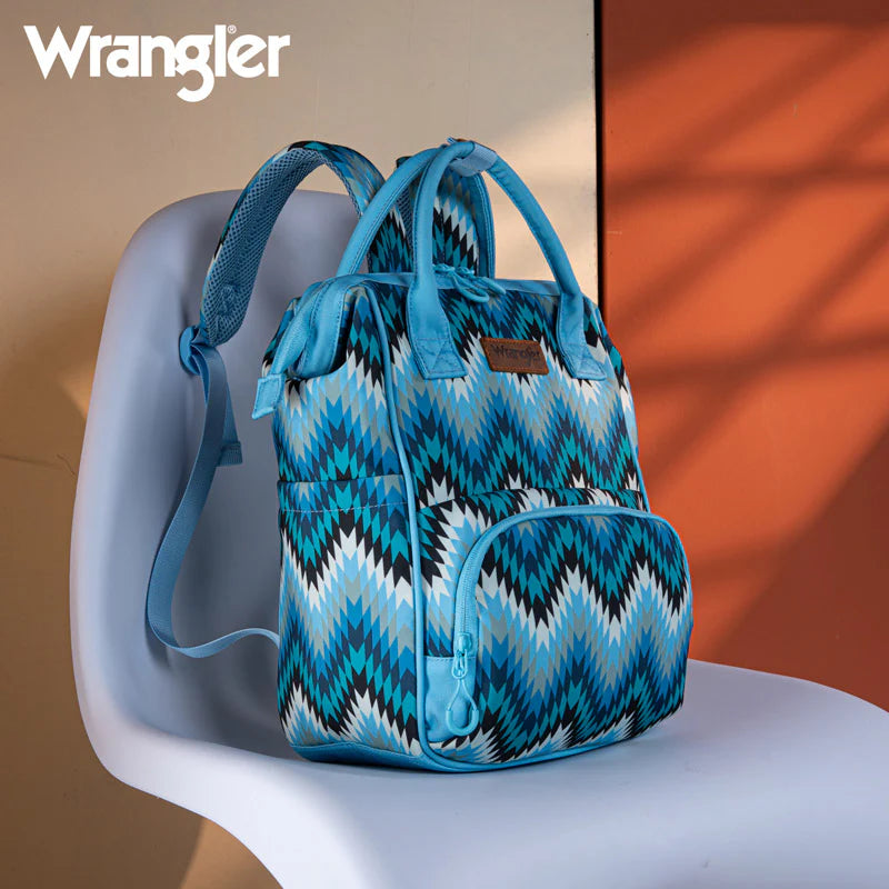 Wrangler Aztec Printed Callie Backpack - Jean