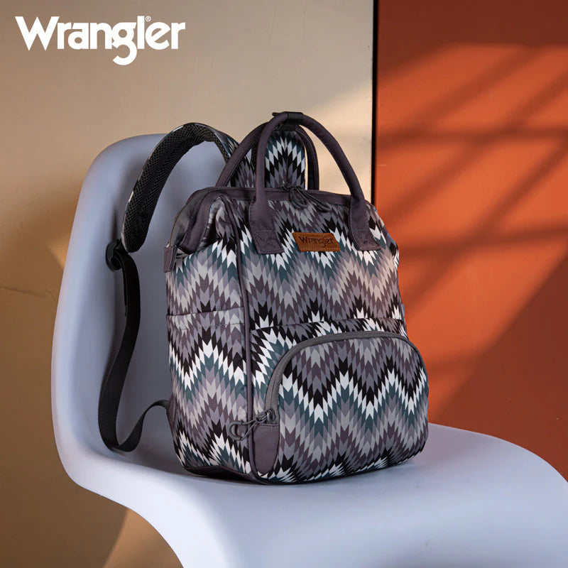 Wrangler Aztec Printed Callie Backpack - Black