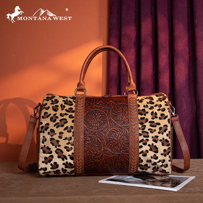 Montana West Tooled Collection Duffle Bag - Leopard