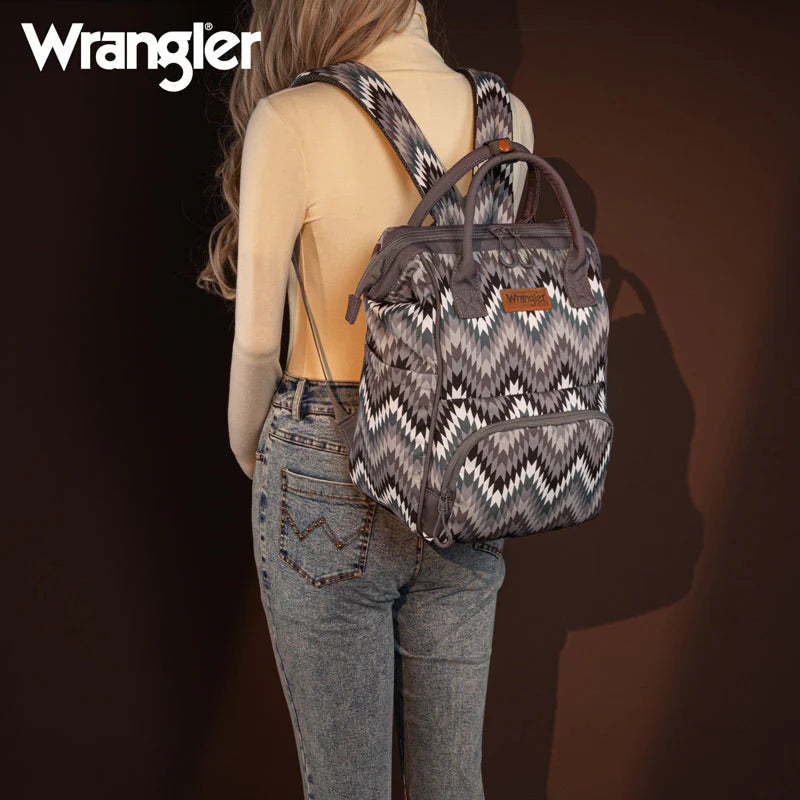 Wrangler Aztec Printed Callie Backpack - Black