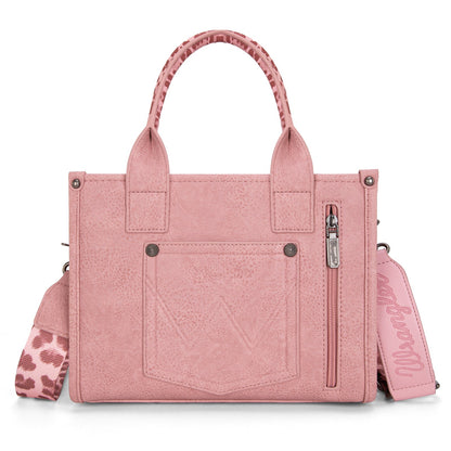 Wrangler Leopard Print Concealed Carry Tote/Crossbody - Pink - Chic Meadow Boutique