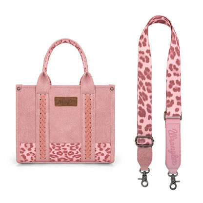 Wrangler Leopard Print Concealed Carry Tote/Crossbody - Pink - Chic Meadow Boutique