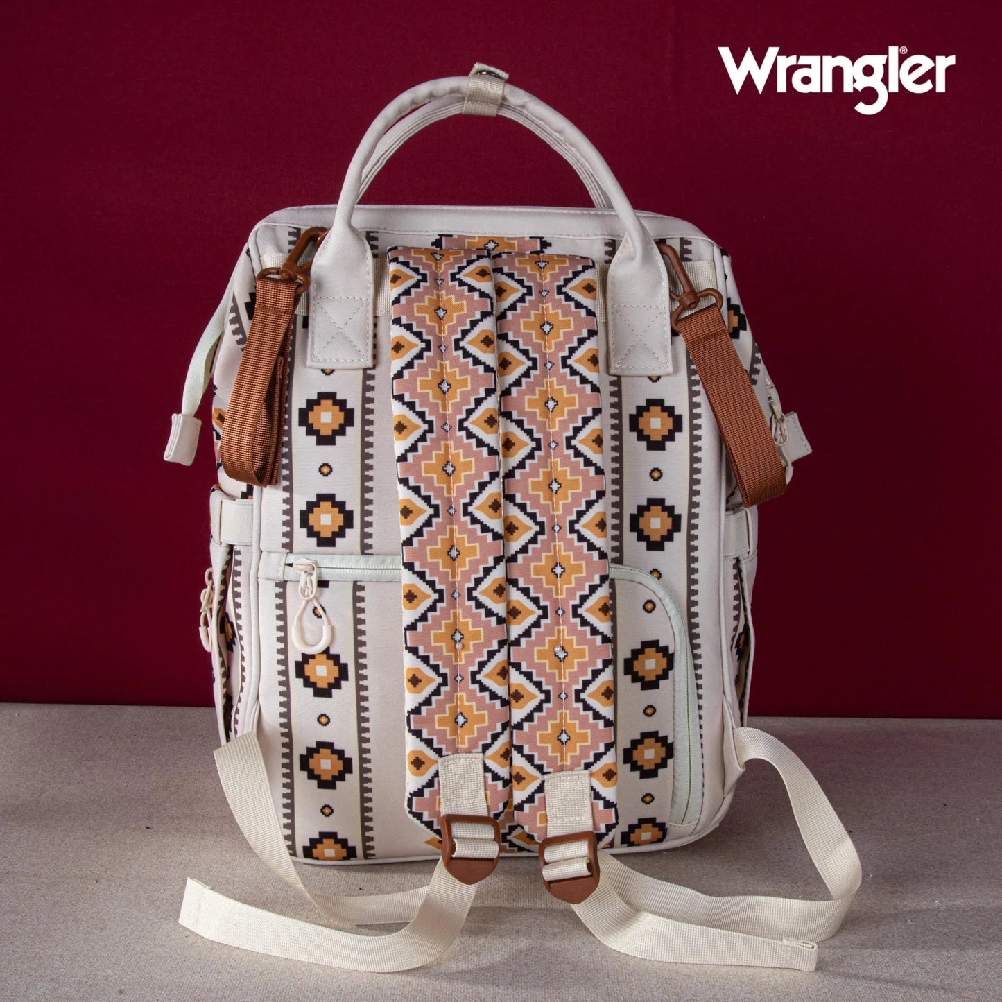 Wrangler Aztec Printed Callie Backpack - Tan