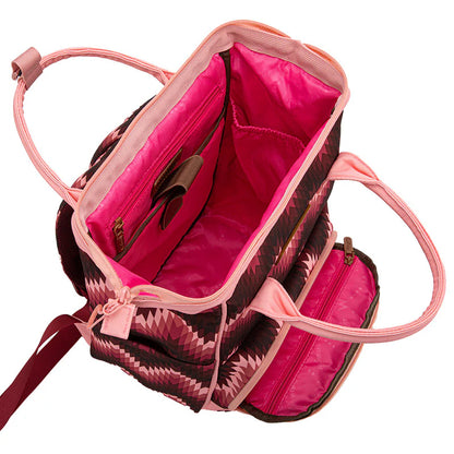 Wrangler Aztec Printed Callie Backpack - Dark Pink