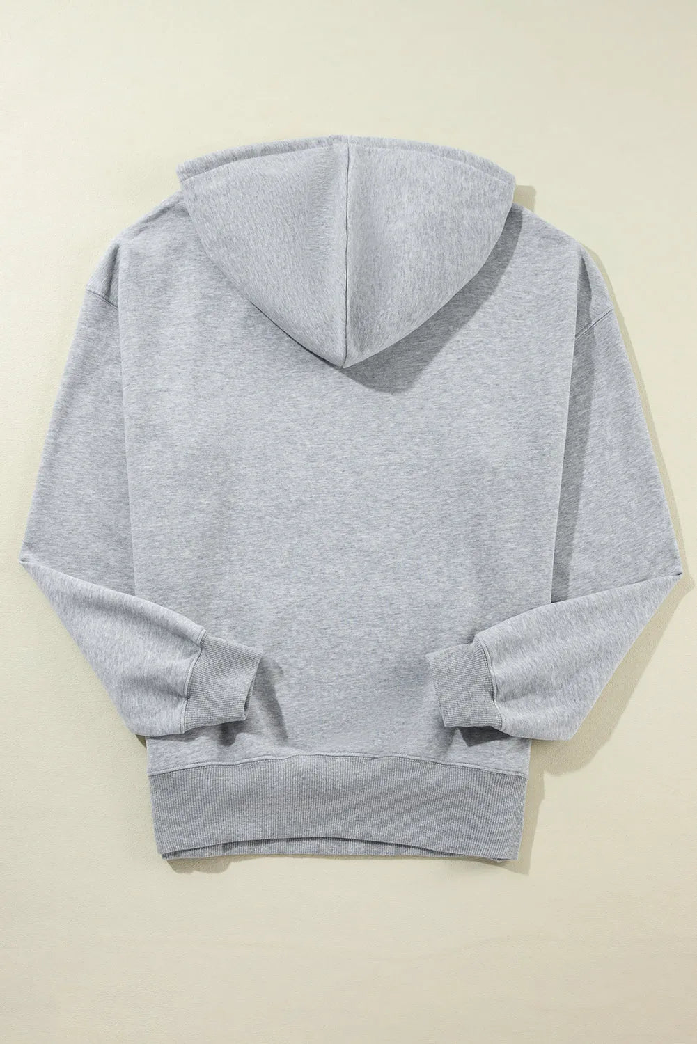 Light Grey Fleece Lined Kangaroo Pocket Drawstring Chunky Hoodie - Chic Meadow Boutique 