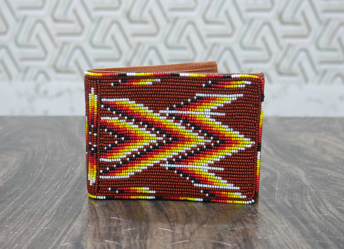 Handmade Beaded Wallet with intricate Beadwork Bifold Wallet