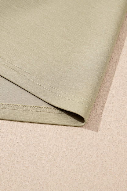 Sage Green Studded Cap Sleeve Round Neck T Shirt