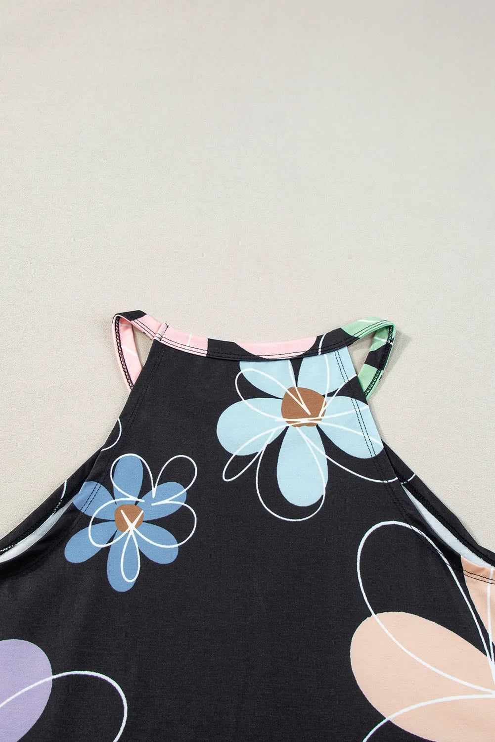 Black Sweet Floral Tank Top - Chic Meadow Boutique 