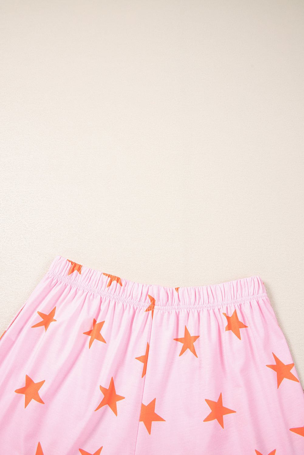 Pink Stars Short Sleeve Shirt and Shorts Bamboo Pajama Set