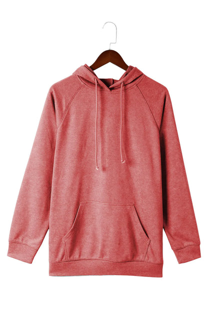 Mineral Wash Kangaroo Pocket Drawstring Pullover Hoodie - Chic Meadow Boutique 