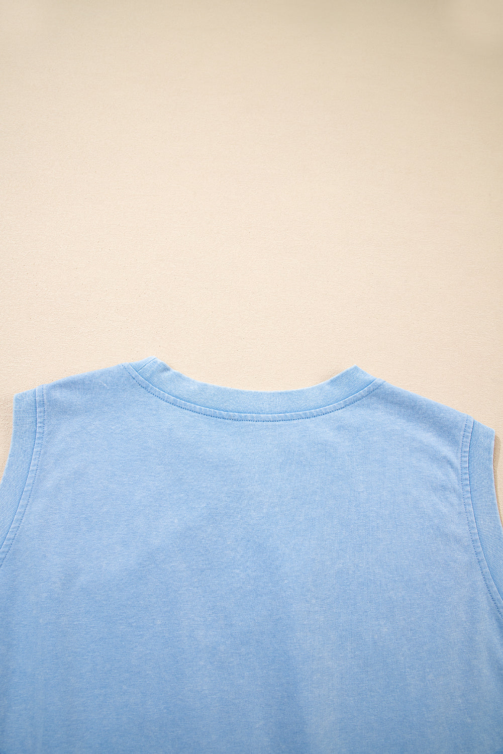 Myosotis 2 Pieces Mineral Wash Cotton Tank Top Lined Split Skirt Set