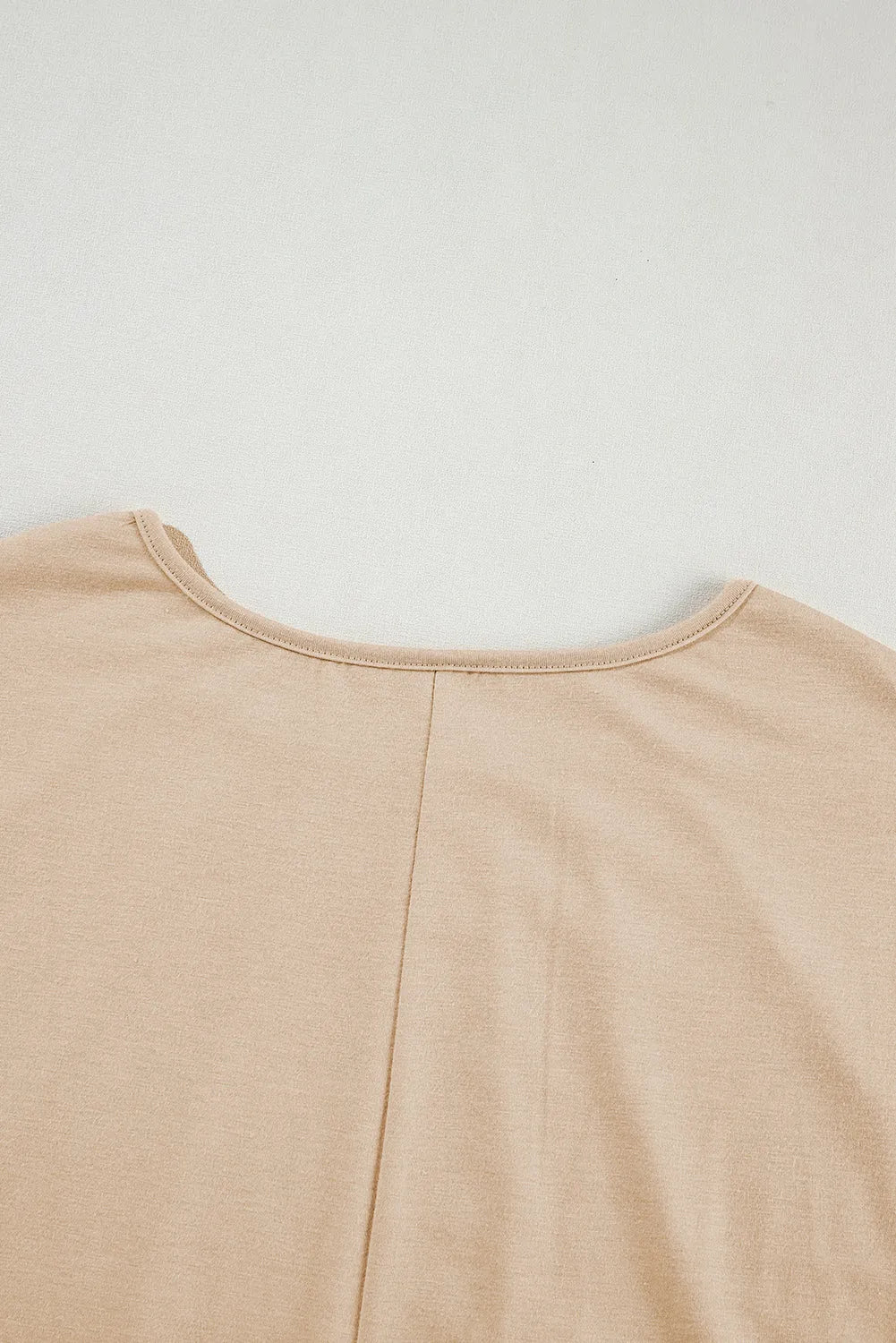 Apricot Plain Pleated Shirred Cuff Half Sleeve Top - Chic Meadow Boutique 