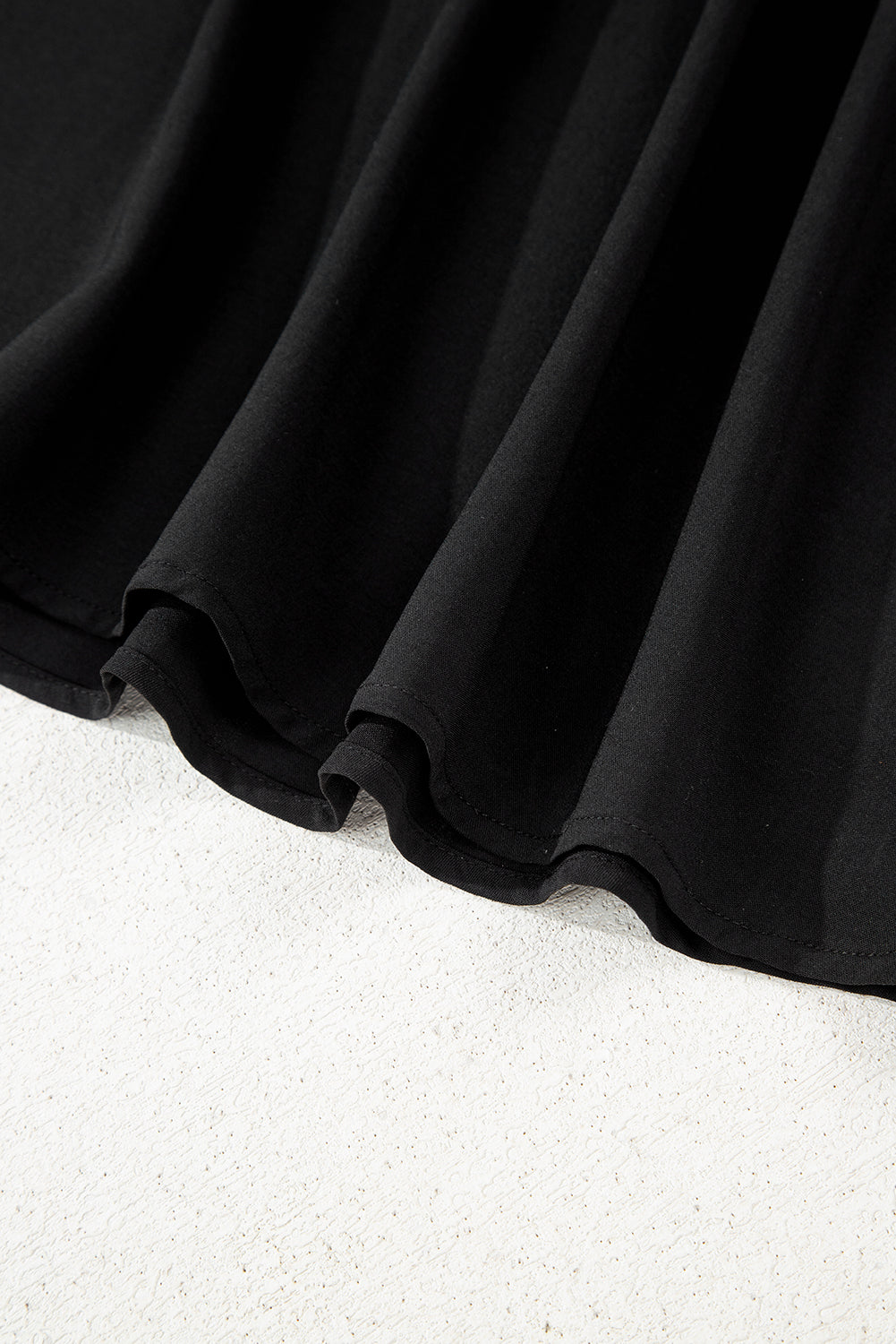 Black Sleeveless Zipped Front V Neck Shirred Waist Maxi Dress