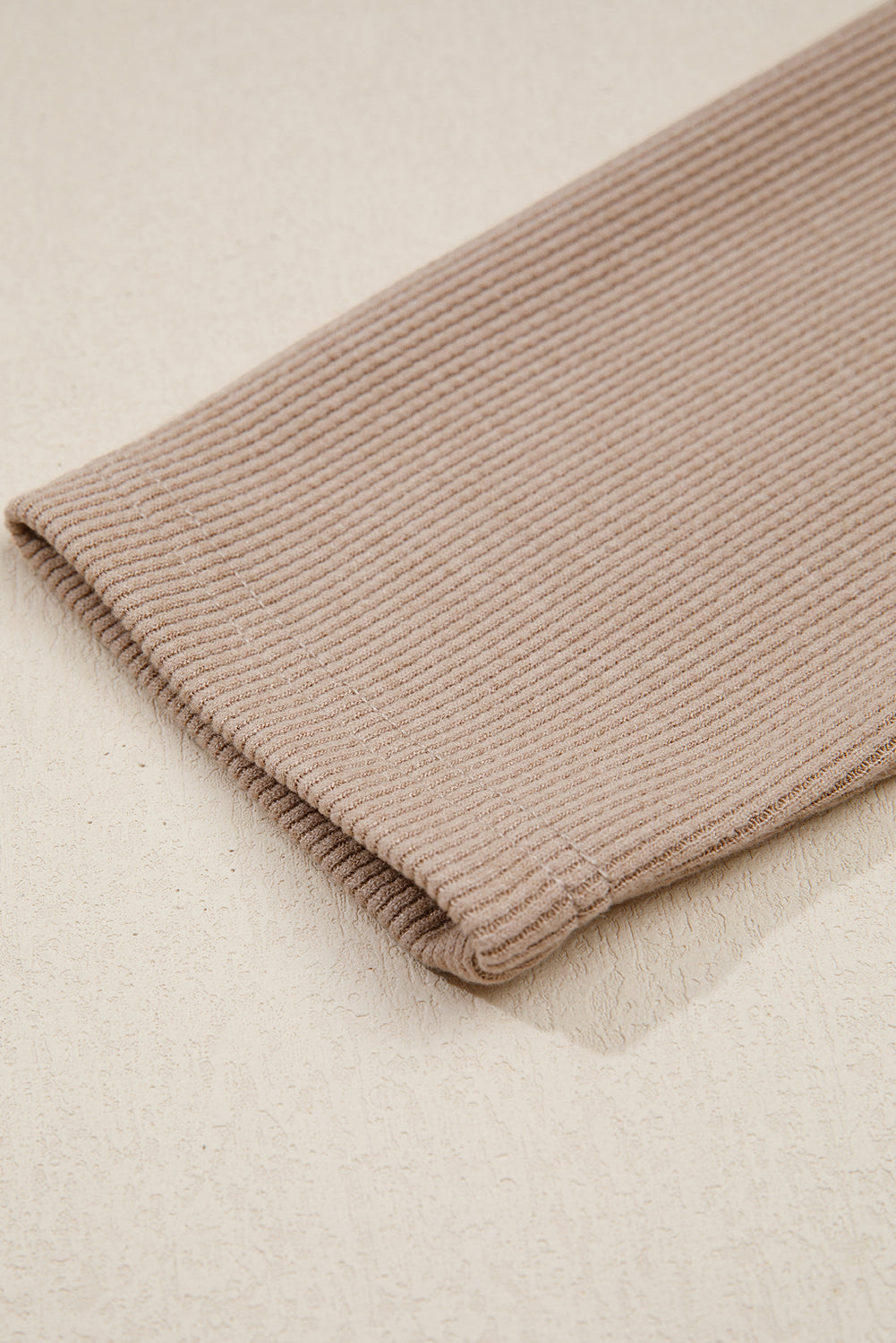 Dark Khaki Thermal Textured Leopard Drawstring Baggy Hoodie