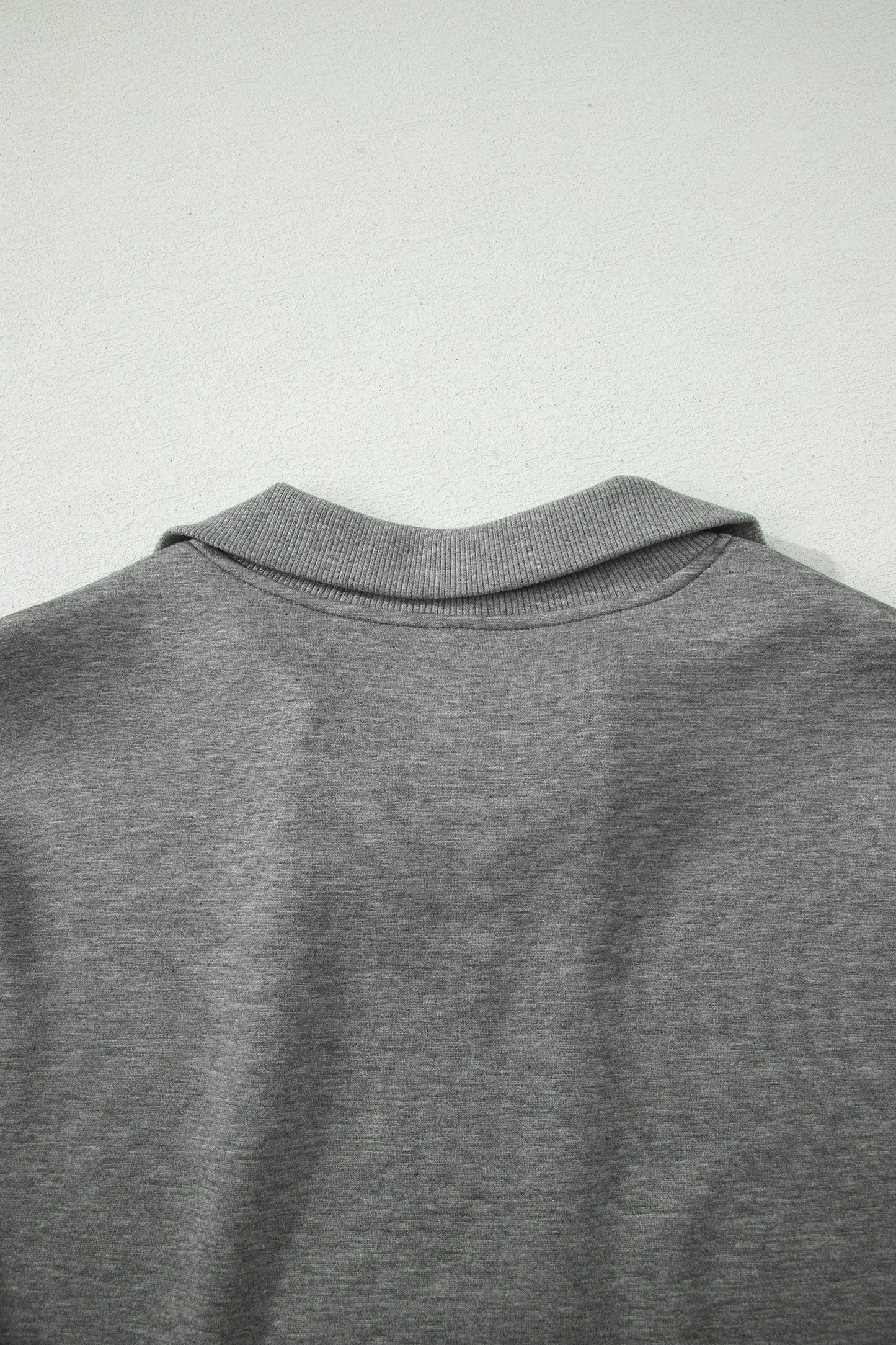 Gray Half Zip Polo Tee Casual Pant Set