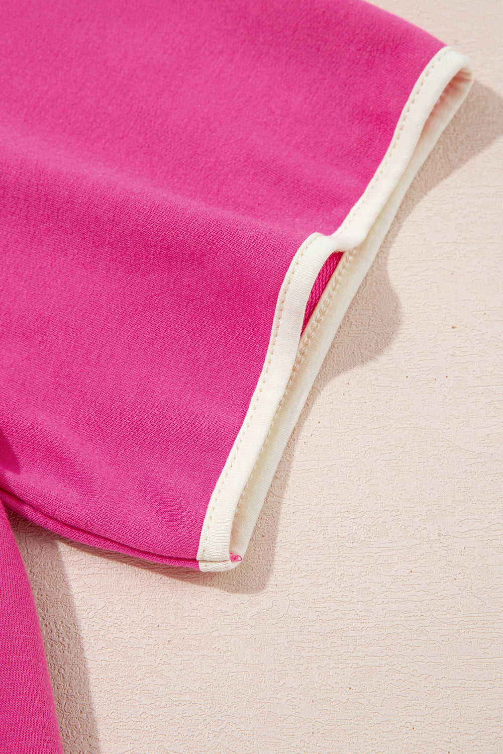 Rose Red Colorblock Edge Drop Shoulder T Shirt and Skort 2Pcs Set