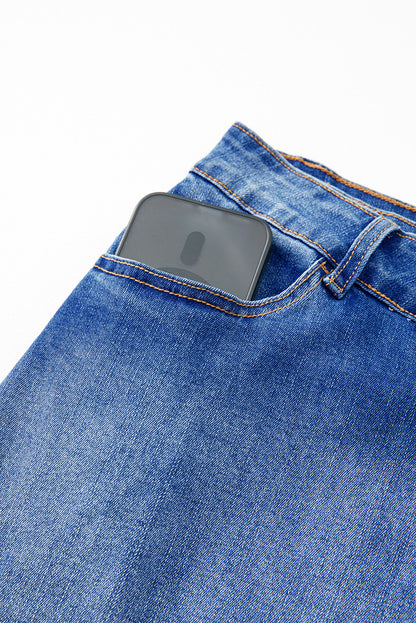 Ashleigh Blue Wrapped Crossed Waist Denim Mini Skirt