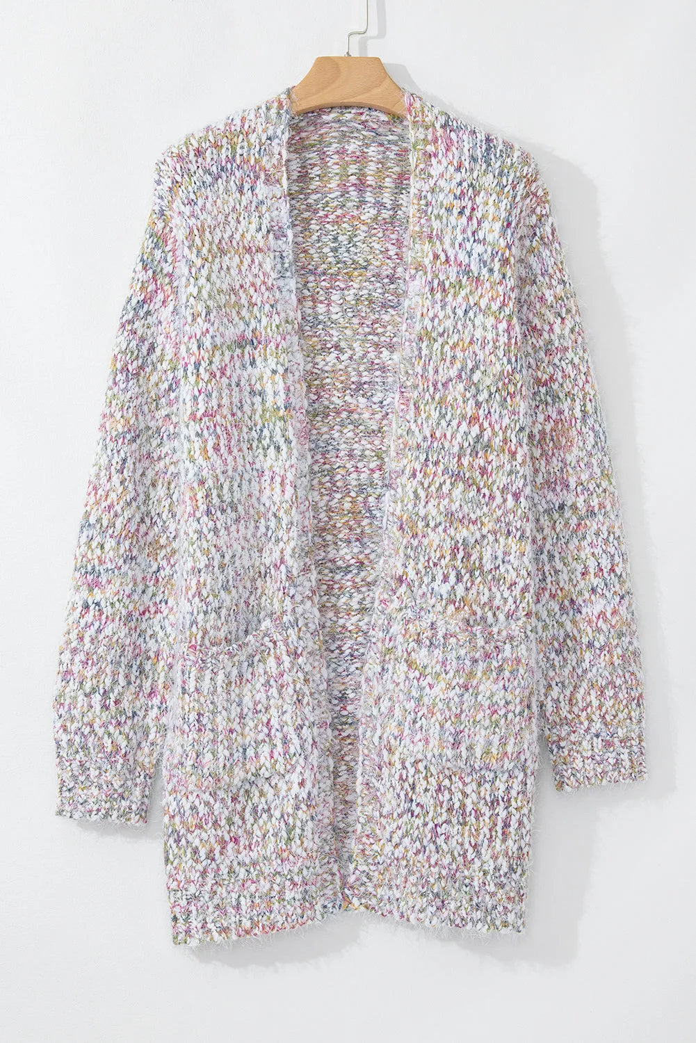 Yellow Multicolor Confetti Open Front Knit Cardigan - Chic Meadow Boutique 