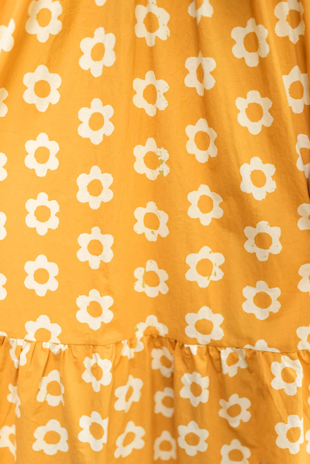 Yellow Flower Print Bracelet Sleeve Buttons Collared Maxi Dress - Chic Meadow Boutique 