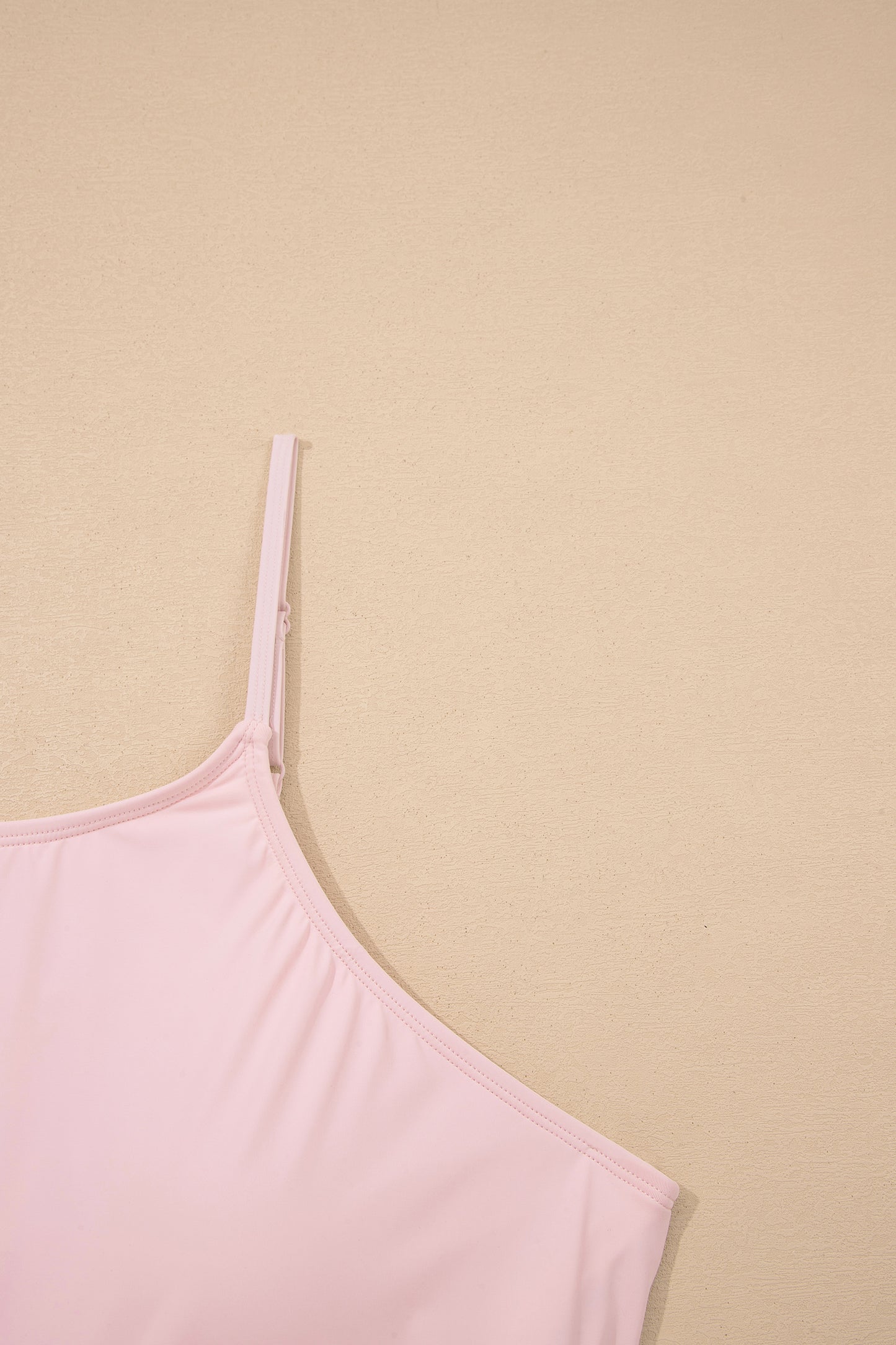 Pink Plus Size Build-in Shorts Sleeveless Dress With Short Two Piece Set