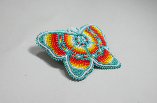 Beaded Butterfly Hair Clips Beaded Barrette, Tribal Barrette