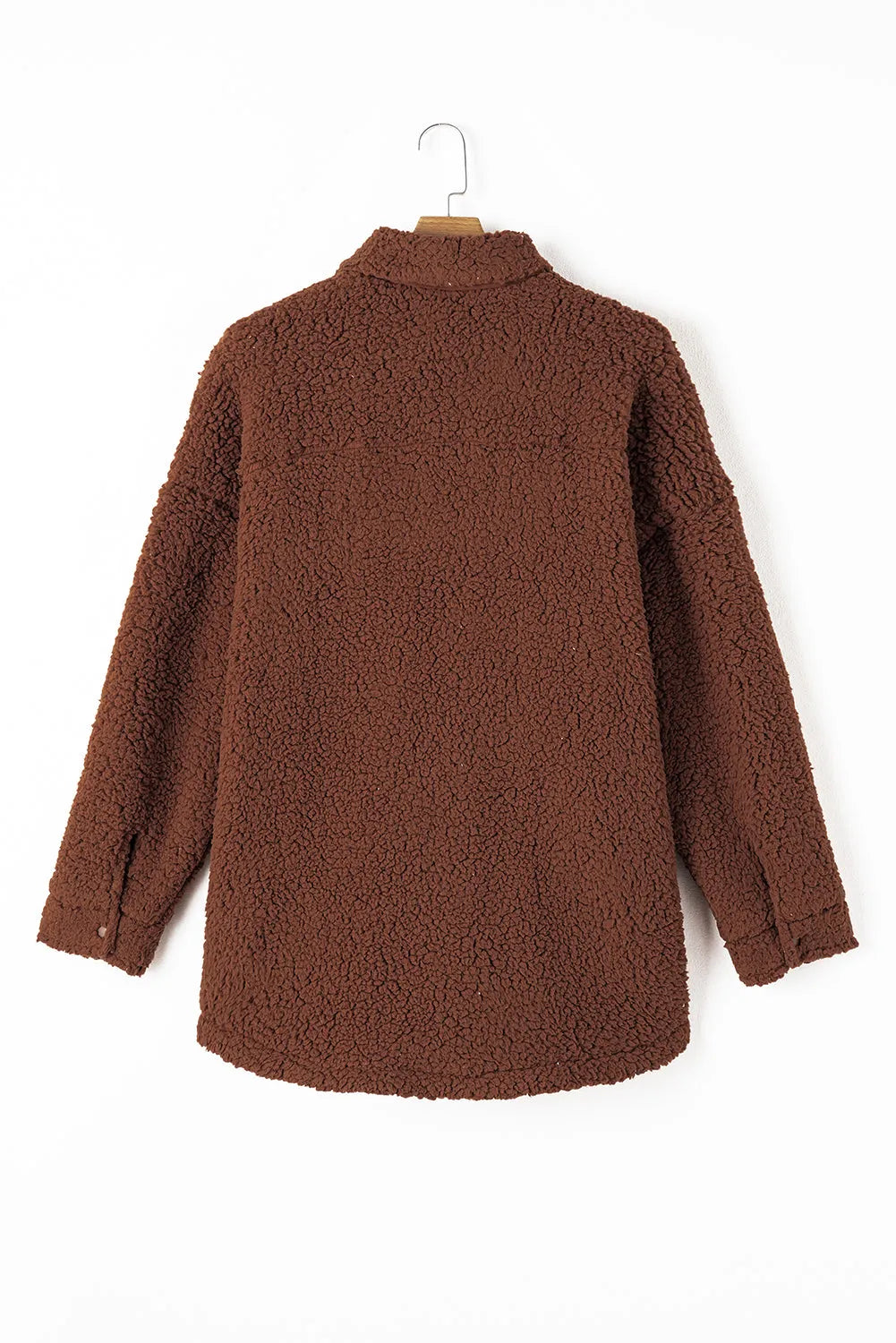 Red Clay Faux Shearling Teddy Bear Jacket - Chic Meadow Boutique 